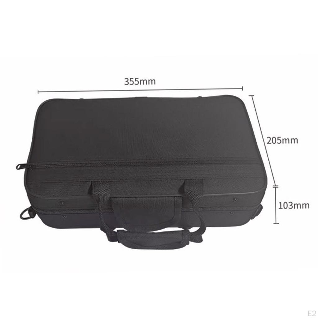 Klarinette Tragetasche Aufbewahrungstasche Schutz Verstellbarer Riemen Bequem Tragbar Canvas und Oxford für