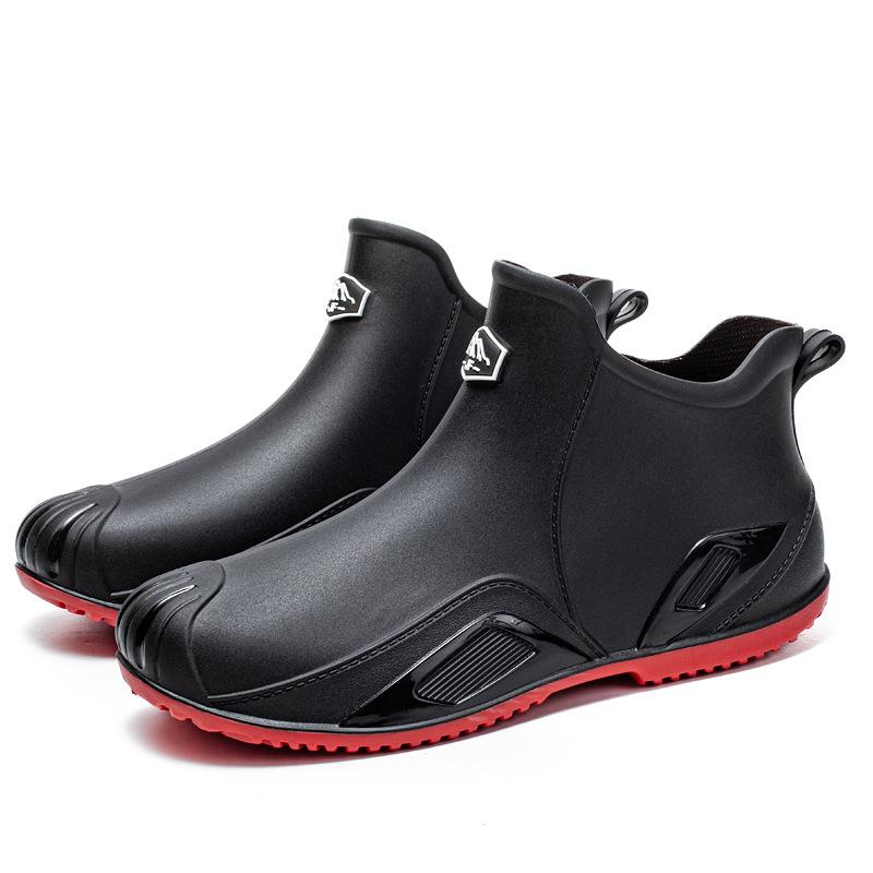 

Lightweight short rain shoes men s water shoes takeaway riders special rain boots men s waterproof and non-slip 44
