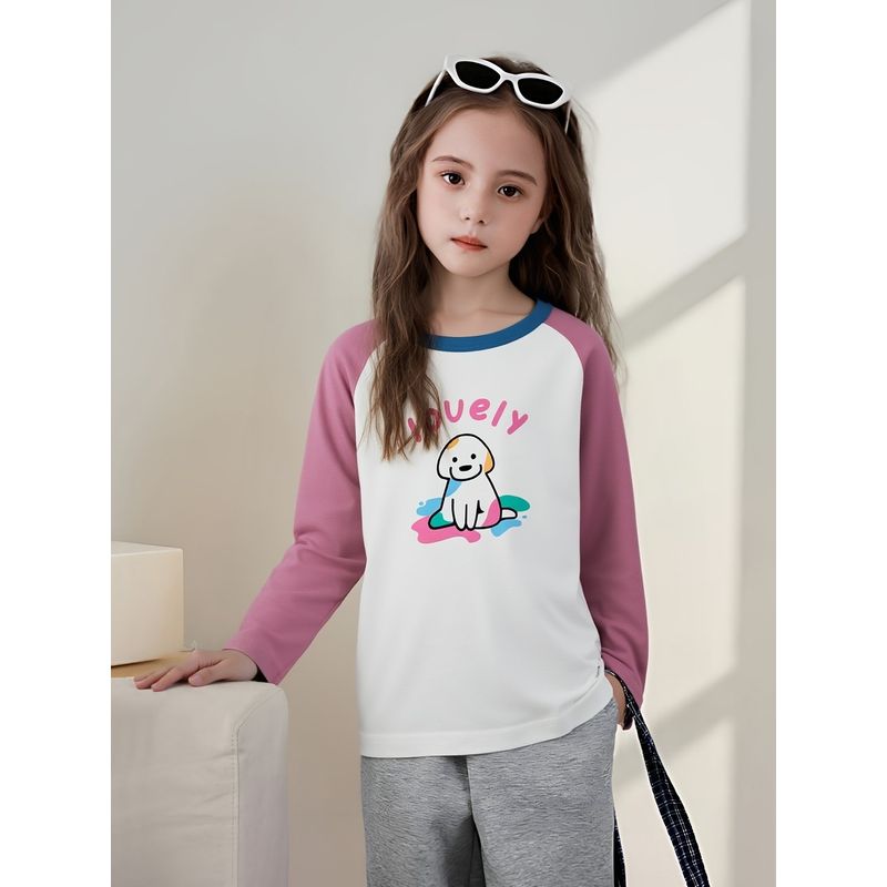 27Home Brand Children's Clothing New Product 2026 Spring Girls' Long-Sleeved T-Shirt Baby Clothes Pure Cotton Cartoon Bottoming Shirt