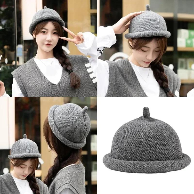 Comfortable Landlord Hats Fashion for Men Women Knitted Melon Skin Hats Casual Berets Warm Painter Pacifier Cap Winter Beanies