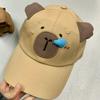 Korean Style Capybara Baseball Cap Embroidery Peaked Cap Casual Cartoon Sun Hat  Girl