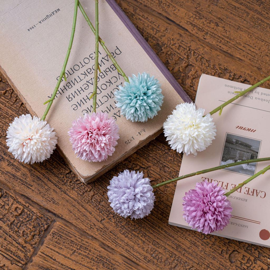 Dandelion Faux Flower Bouquet - INS Style Wedding Decoration Green Plants Handicraft