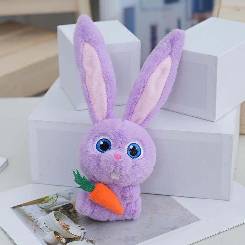 

Тайная жизнь домашних животных Снежок Кролик Плюшевая игрушка Брелок Подвеска для сумки Милый фиолетовый