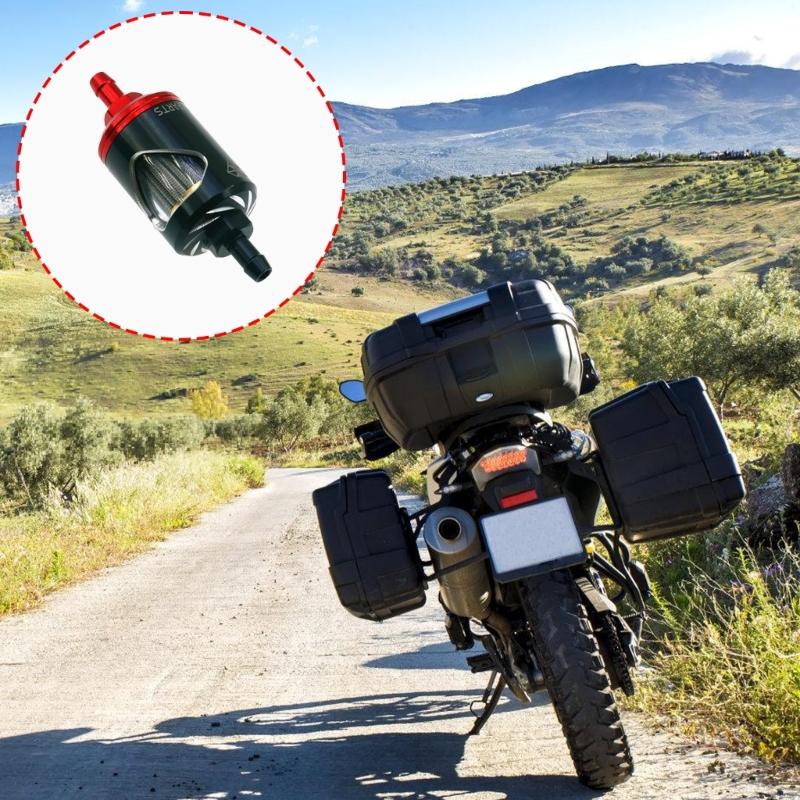 Filtr oleju motocyklowego 8mm Filtr paliwa z rdzeniem magnetycznym Filtr paliwa ze stali nierdzewnej Akcesoria motocyklowe