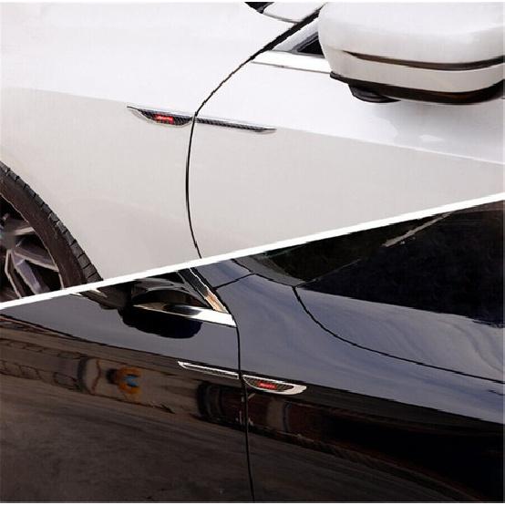 2Pcs Carbon Fiber Car Side Fender Vent Air Wing Cover Exterior Trim Accessories