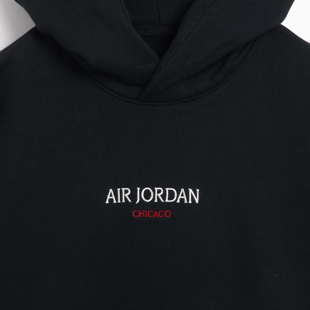 Jordan Letter Logo Hooded Long Sleeve Sweatshirt Men sweatshirt Black HF9289-010