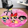 1pc Powerpuff Girls Chair Carpet for Office Non Slip, Machine Washable Rug for Office, Room Holiday Decor for Christmas, Birthday Polyester