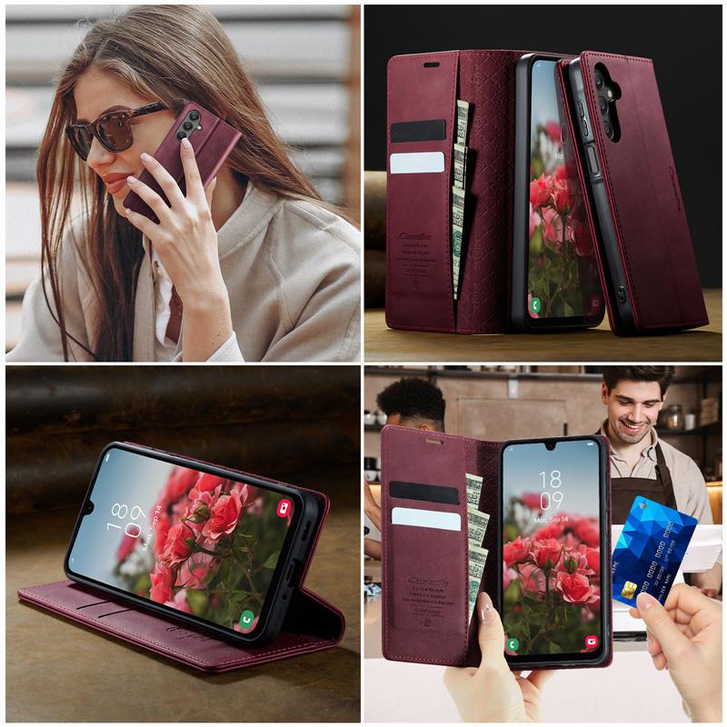 Magnetic Flip Leather Phone Case For Samsung Galaxy S26 S25 FE S24 S23 Plus S22 S21 S20 Ultra A57 A17 A56 A36 A16 A55 A35 A15 A54 A34 A14 Wallet Cover
