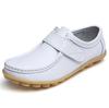 Genuine Leather Shoes Women Soft Flats Elastic Mother Shoes Comfortable Casual Walking Driving Shoes Non-slip