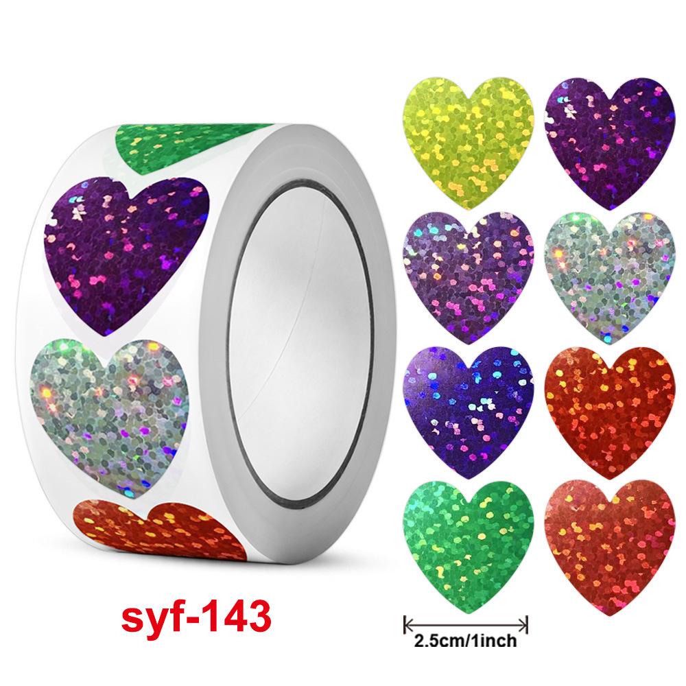 100-500PCS Heart Thank You Stickers Packaging Stickers Roll Small Pack Rolling Stickers Photocard Decor