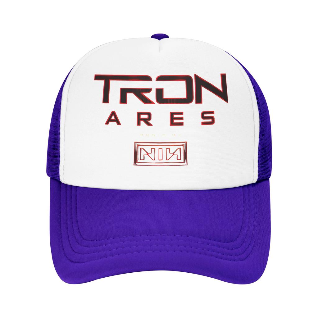 Trons Ares Music Nin Band Outfits Mesh Foam Trucker Hat Unisex Cooling Mesh-back Sun Caps Leisure Adjustbale