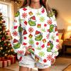 Women's Casual Christmas Print Neck Sweatshirt