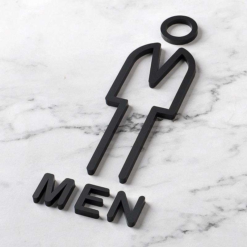 1PC Personalized Creative Door Plates Toilet Sign Signage Board Home Decor Sign Plaque Acrylic