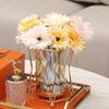 Elegant Iron Art Vase with Geometric Design for Romantic Candlelight Dinners & Stylish Home Decor, Perfect for Artificial Flower Arrangements