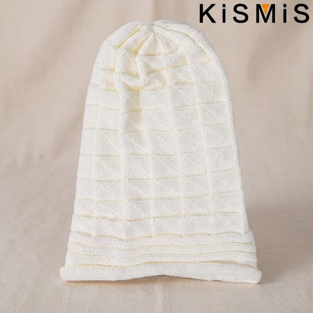 

Winter Knitted Hat for Women Warm Beanie Casual Solid Cap Anime Cosplay Accessories Soft Wool Winter Hats белый