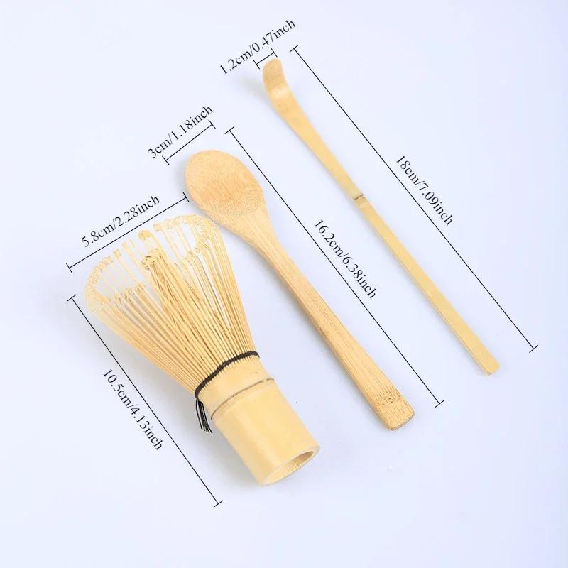Japanese Tea Set Matcha 3-Piece Whiskey (Tea) Spoon and Spoon Matcha Tea Set Bamboo Accessories