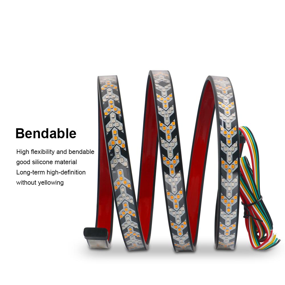 Car Truck LED Tailgate lights Strip Turn Signal Lamp Flowing Dynamic Warning Brake Reverse Tail light Bar For Pickup Jeep 12V24V