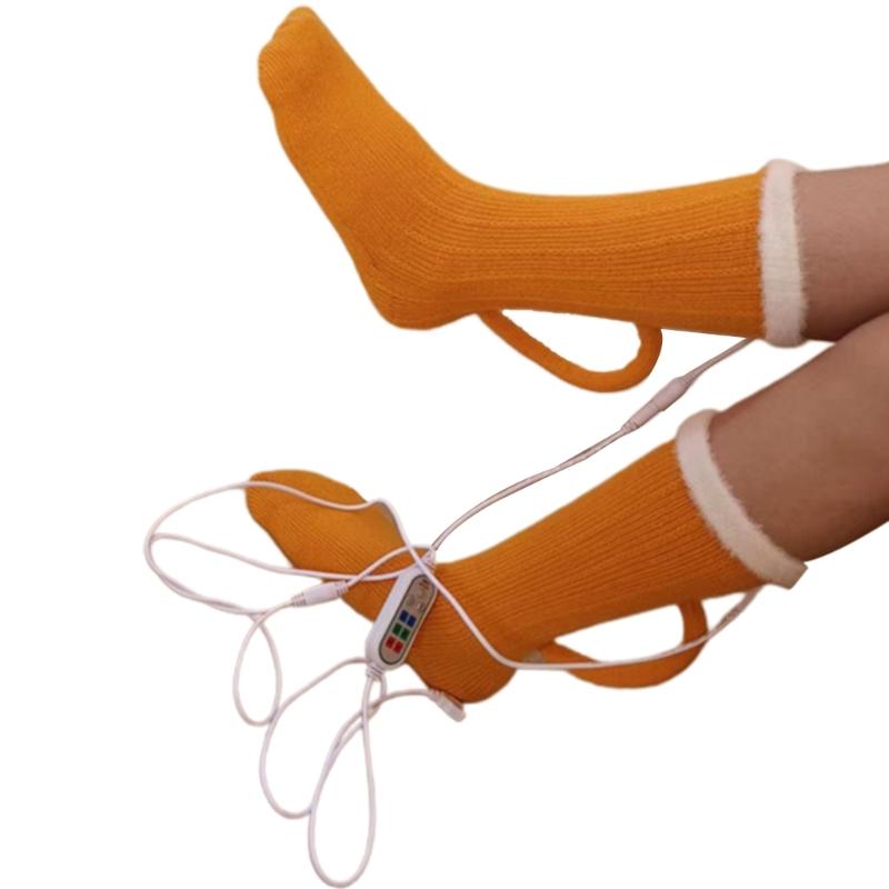 Winter Electric Heating Socks USB Adjustable Temperature Warm Heated Socks Foot Warmer Unisex Beer Mug Thermal Socks 1