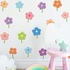 Dopamine Colorful Small Flower Outdoor Balcony Glass Mirror Beautification Decoration Stickers