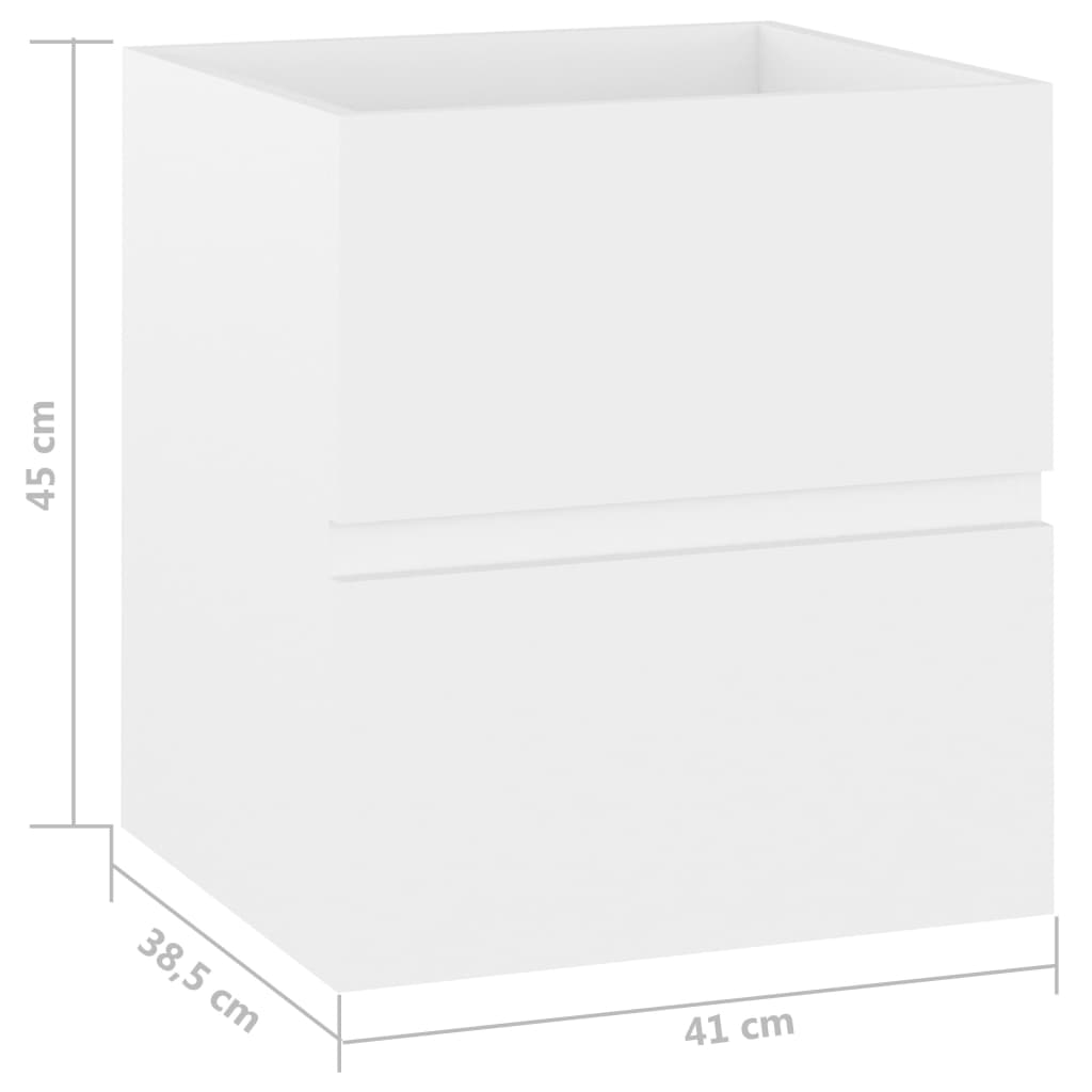 Bathroom Vanity Unit White 41 X 38.5 X 45 Cm Particleboard