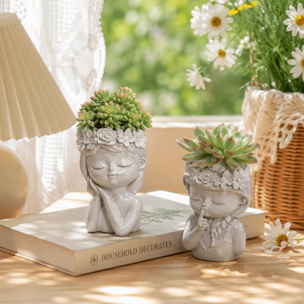 Home Decor Plant Pot Resin Storage Can Decorative Flower Pot Home Decoration