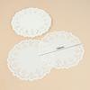 100pcs White Round Lace Paper Doilies Coaster Placemat Cake Mat DIY Gift Packaging Craft Wedding Birthday Party Table Decoration