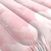 Pink Cloud Seagull Plush European Size Digital Print Bedding Three-piece Set