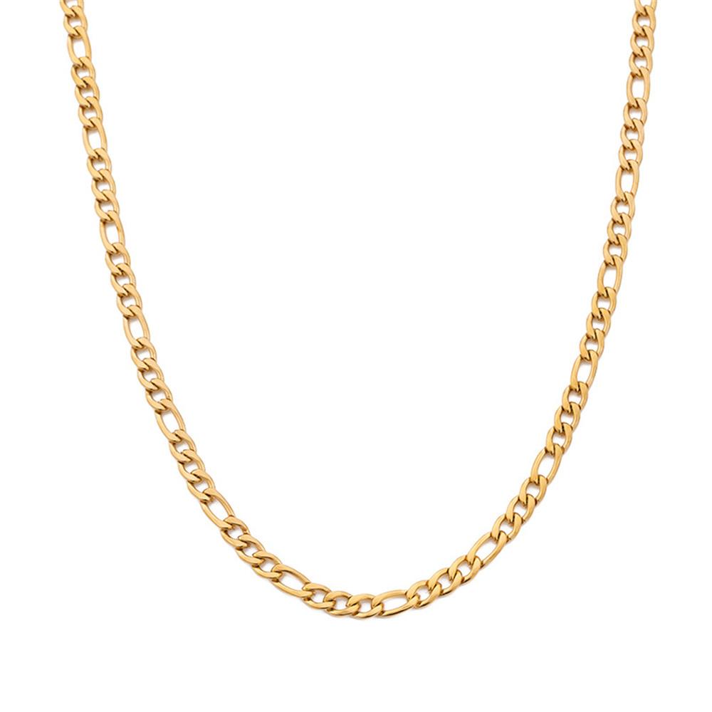 Punk Mode Figaro Gliederketten 4mm Gold Silber Farbe Edelstahl Kette Halsketten Für Männer Frauen Vintage Schmuck Geschenk XL300-4