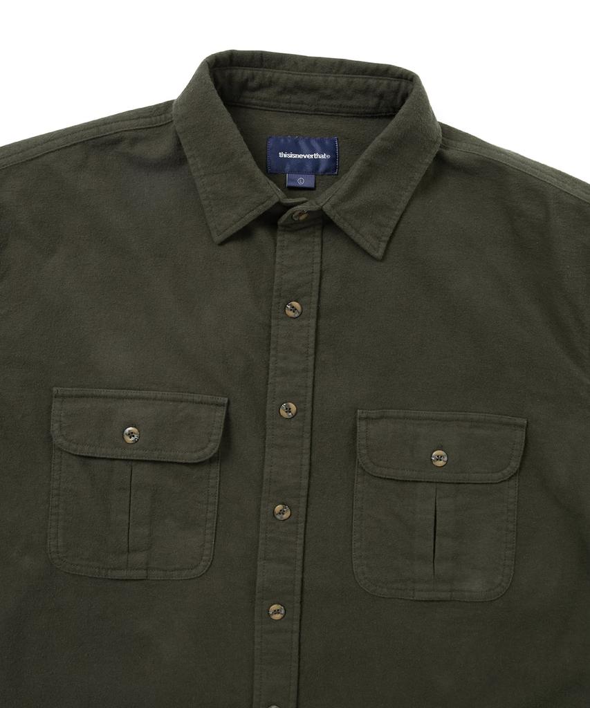 THISISNEVERTHAT Flannel Country Shirt Dark Olive