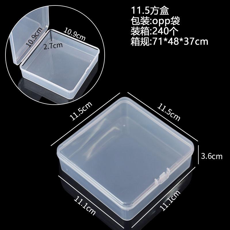 1 Piece Square PP Plastic Box Rectangular Storage Transparent Flip Cover Storage Parts Multifunctional Product Jewelry Packaging