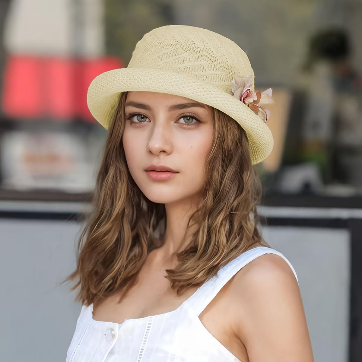 

Новая тканая шляпа, шляпа-тазик, шляпа от солнца, шляпа рыбака, солнцезащитный козырек, женская летняя шляпа с защитой от ультрафиолета белый