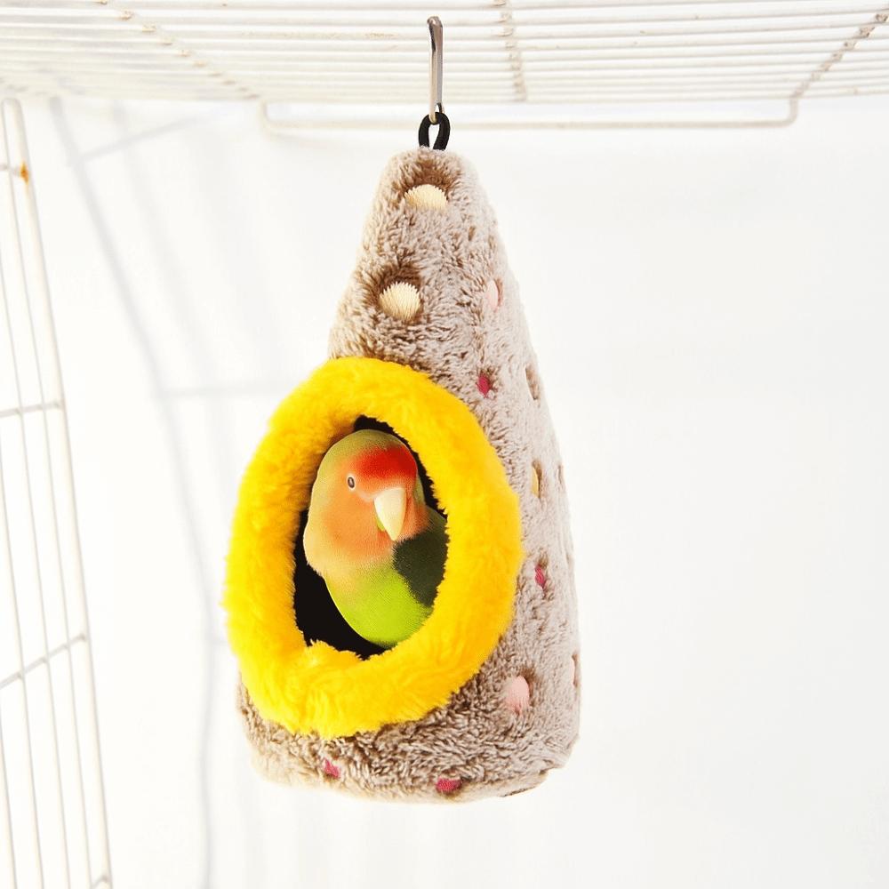 Cute Warm Egg-Shaped Bird Nest Fleece Breathable Bird Hammock Cozy Thickened Plush Birds House Pet Shop