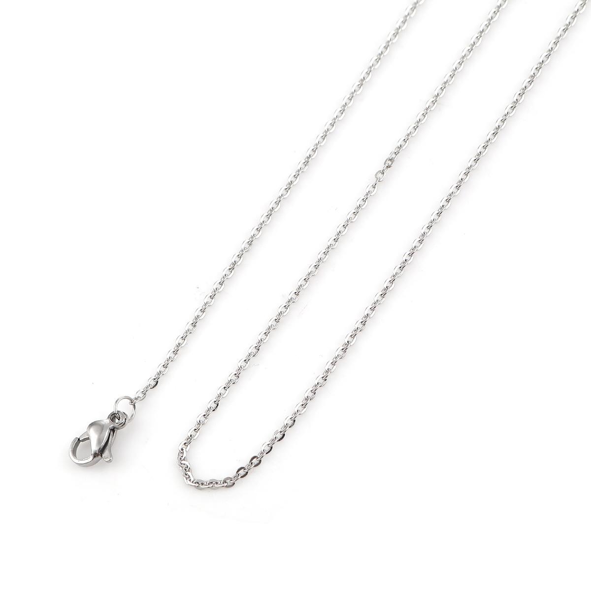 

5 Piece 304 Stainless Steel Link Cable Chain Necklace Rose Gold/Silver/Gold Plated For DIY Jewelry Making Findings
