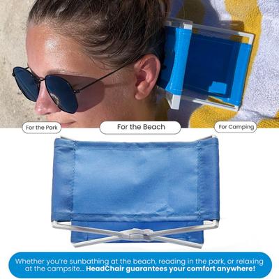Retro-Style Beach Headrest—Portable,Foldable Beach Pillow | Outdoor Camping Pillow&Simple Travel Rest Pillow Ideal for the Beach