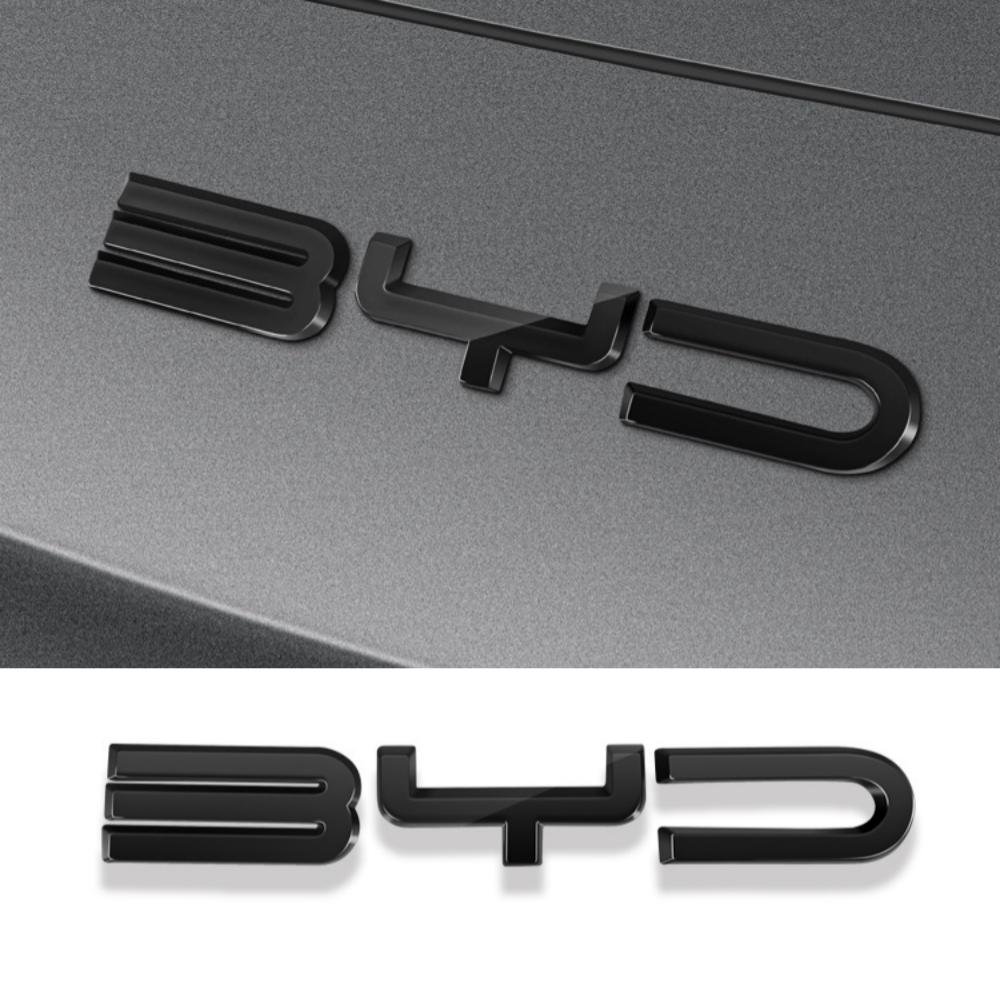 Für BYD Song Plus EV DMI 2024 2025 BYD SEALION 6 Zubehör Auto Frontstoßstange Emblem Abzeichen Aufkleber Schwarzes Karbon Logo Umbau Aufkleber