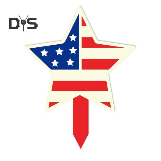 Star Patriotic Garden Stake American Style Outdoor Stake 4th of July Holiday Decor for Home Independence Day Yard Lawn Decoration