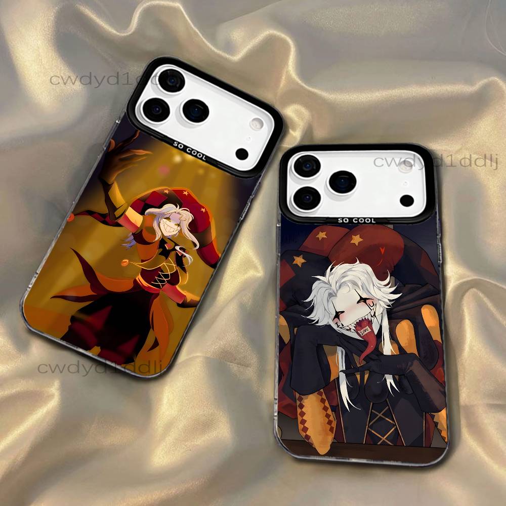 Die F-Freaks Zirkus Pierrot Handyhülle Für iPhone 17,16,15,14,13,12,X,8,Pro,Max,Plus,SE4,Air,Mini HD Schwarz IMD Matt