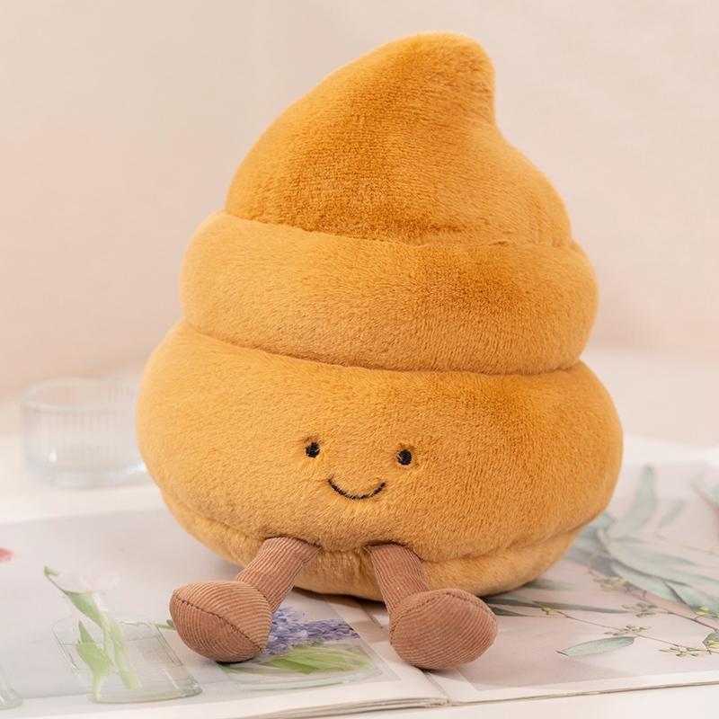 Lustiger Toiletten-Kacke-Pömpel Stoffpuppe Plüschtier Niedliche Zimmerdeko Plüschtier Geschenk für Kinder Toilettenwerkzeuge Inkarnierter Toilettenpapierrollenhalter