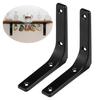 Hitchlike 4-Piece Set of L-Shaped Steel Shelf Brackets, Wall-Mounted Shelf Brackets, 50kg Weight Capacity, Ideal for Kitchens, Living Rooms, Storage,