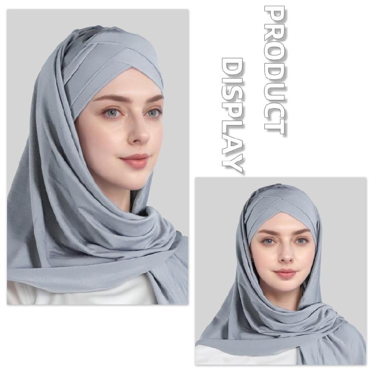 Classical Cotton Hijab Shawl Multi Functional Stretchable Fabric Headgear For Fashion And Everyday Outfits
