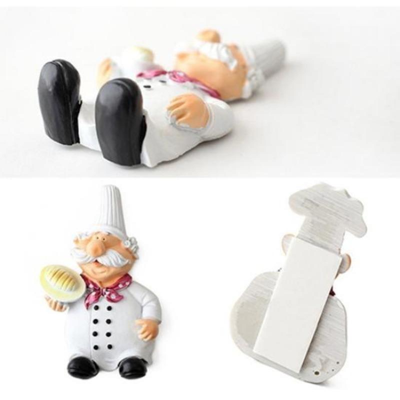1Pc Creative Lovely Cartoon Chef Strong Storage Rack Hook Wall Decor Plug Holder