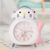 Ringtone Student Children Bedside Luminous Sweep Seconds Mute Walking Time Bedroom Cartoon Kitten Ringing Alarm Clock Luminous Alarm Clock