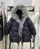 European winter new fur fox fur collar down jacket women's medium and long lace-up waist thickened coat