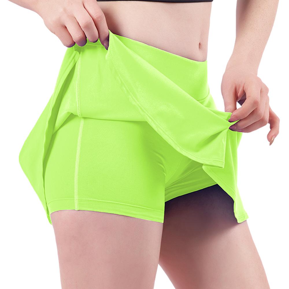 Women's Breathable Tennis Skirt with Inner Shorts Lightweight Sport Skorts for Running Yoga Fitness Outdoor Activities Pants