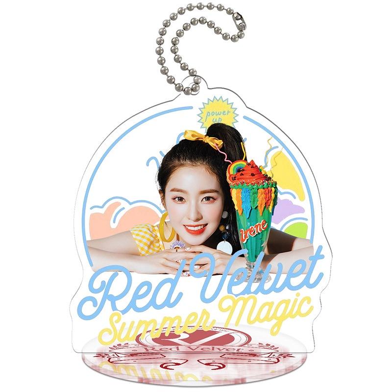 High-quality Kpop Red Velvet Acrylic Keyring Key Holder With Cute Power Up Design For Trendy Fashion