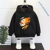 Street Casual Top Fashionable Clothing Children's Hooded Long-sleeved Hoodie Harajuku Style Hooded Sweatshirt