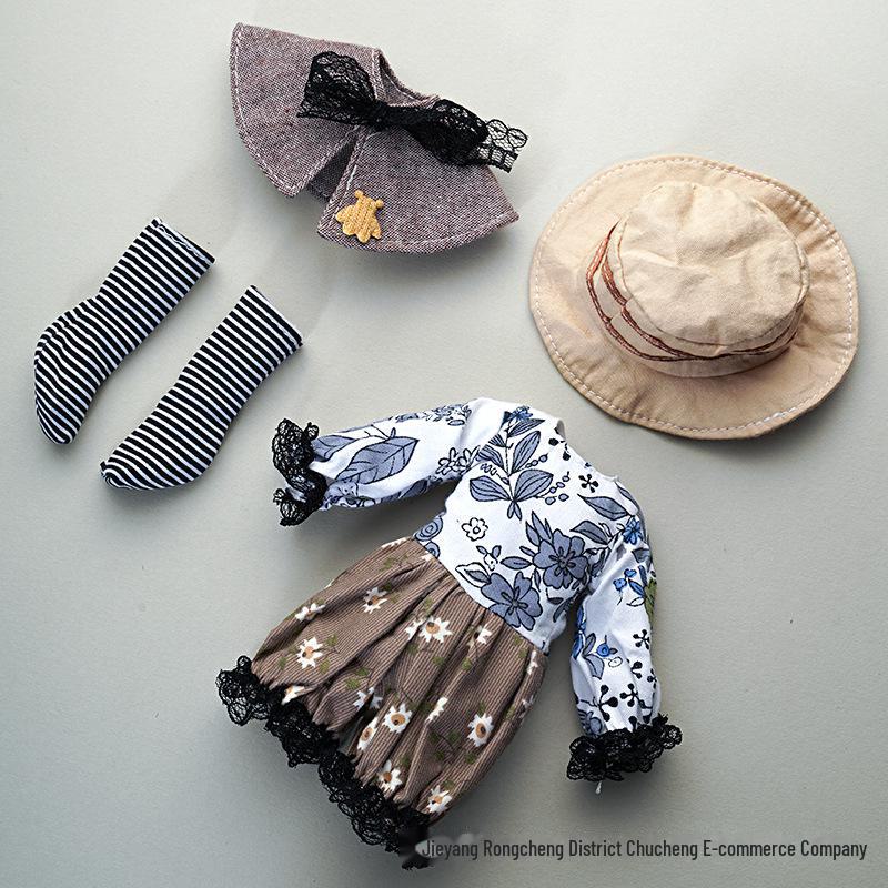 30 cm großes Barbie-Puppen-Prinzessinnen-Ankleideset – Spielhauskostüme für Mädchen