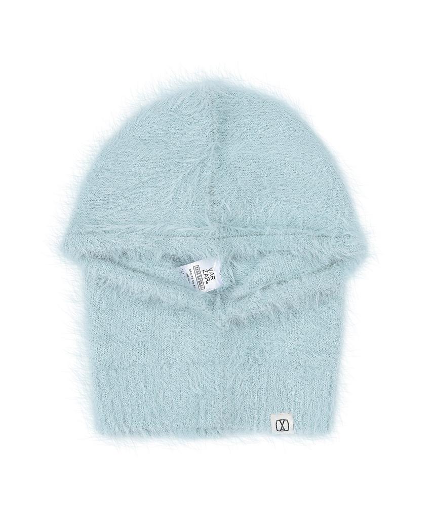Bajal Va Square Label Hairy Balaclava Blue