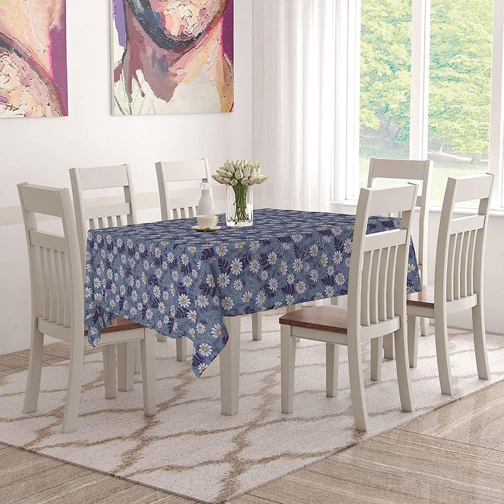 Premium 6-8 Seater Dining Table Cover, Waterproof and Dustproof (Mulitcolour Flower, 60x90 Inch- 6-8 Seater)
