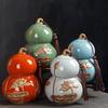 Lotus Gourd Ceramic Pots Double-sealed Tea Cans Candies Coffee Beans Storage Boxes Kitchen Food Containers Crafts Art Decoration
